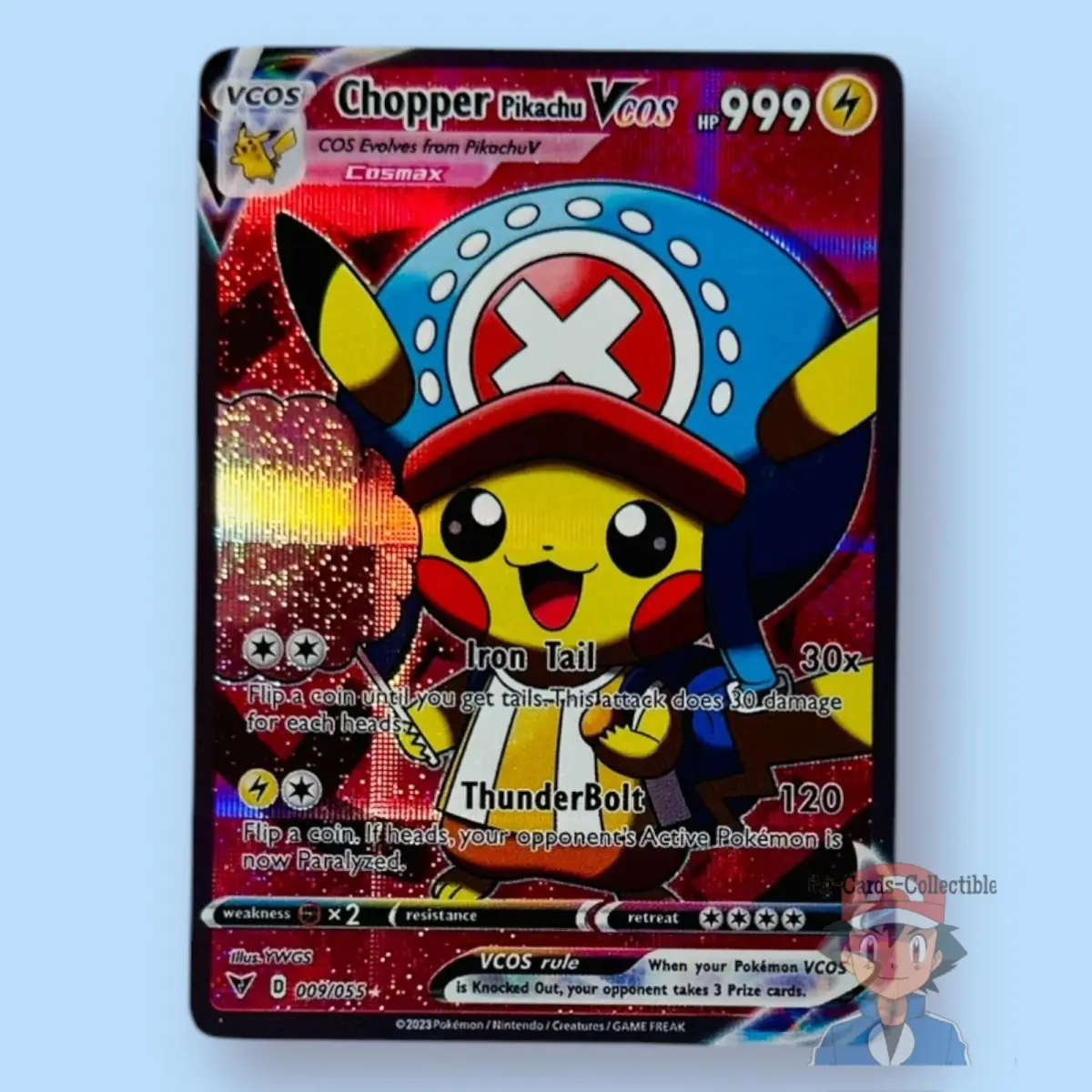 Pikachu One Piece Chopper Cosplay Cute Doujin ACG HOLO Card - Near Mint C.