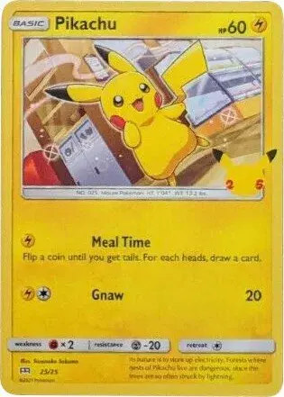  Pikachu McDonald's 25th Anniversary Promos 25/25