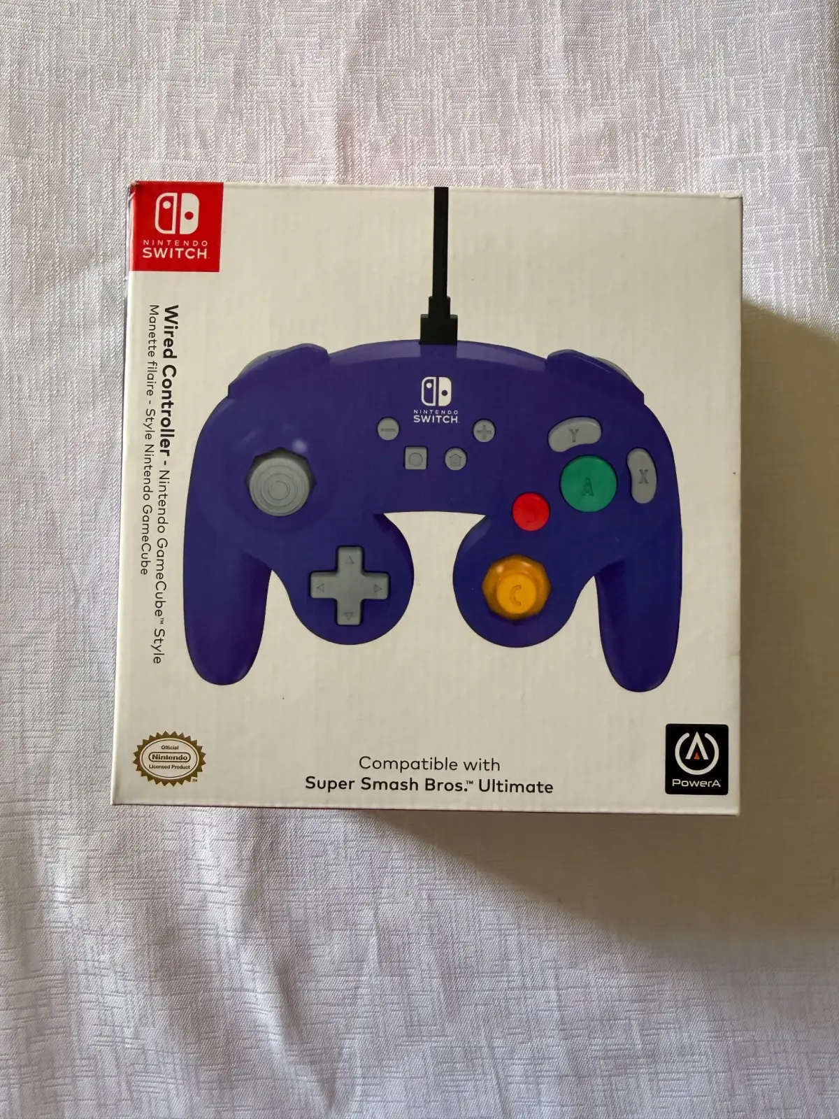 שלט חוטי ל-Nintendo Switch בעיצוב GameCube קלאסי (PowerA)