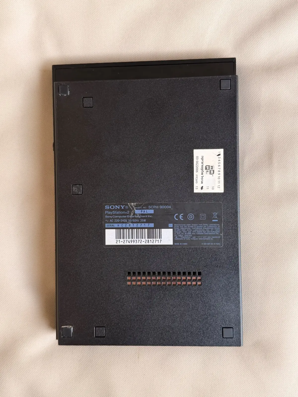 Sony PlayStation 2 Slim SCPH-90004 – קונסולת רטרו שחורה 3