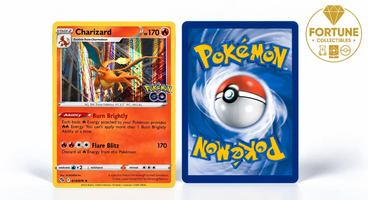 קלף פוקימון Charizard Holo (אנגלית) – Pokémon GO (010/078)
